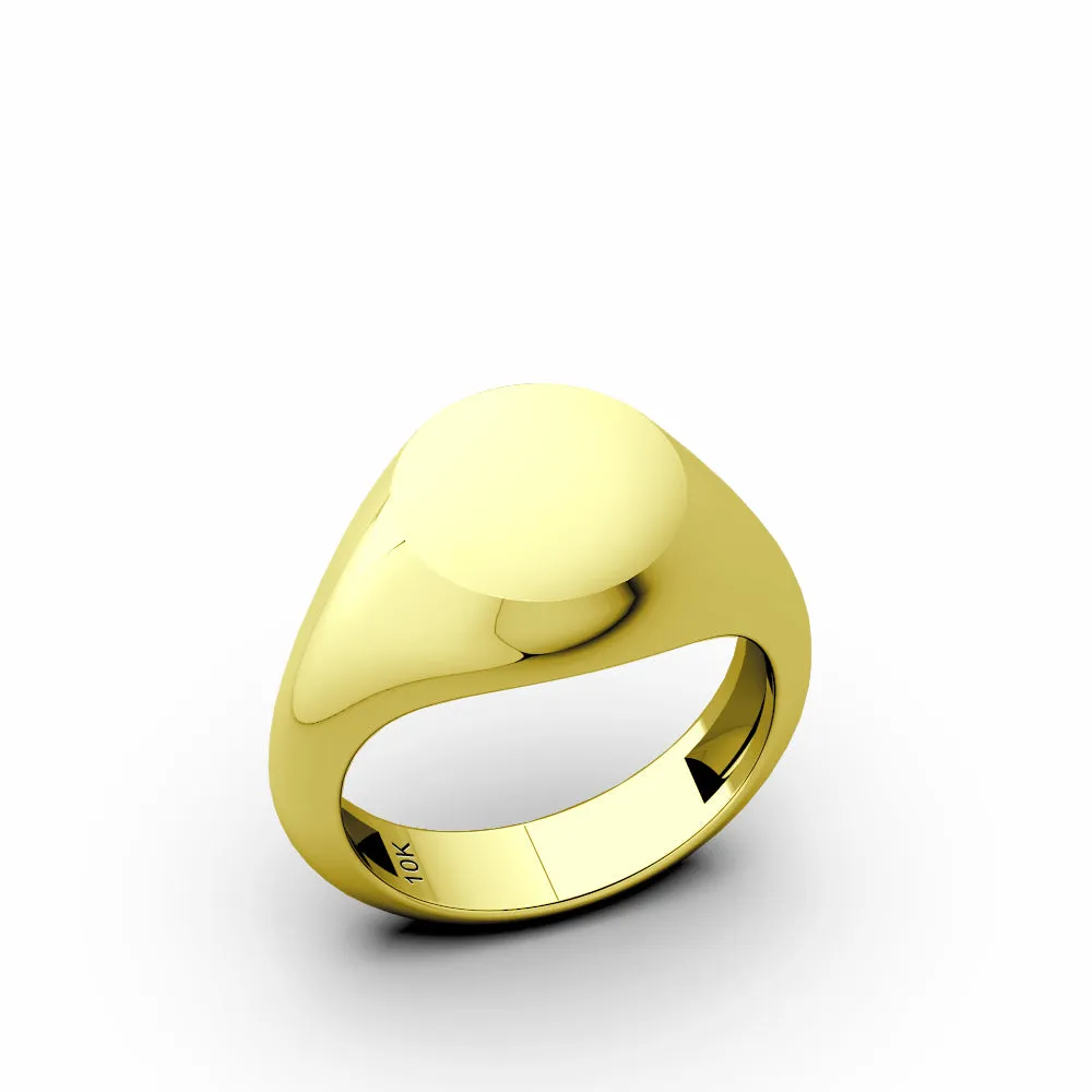 10k Yellow Gold Male Pinky Ring Jewelry Gift for Father