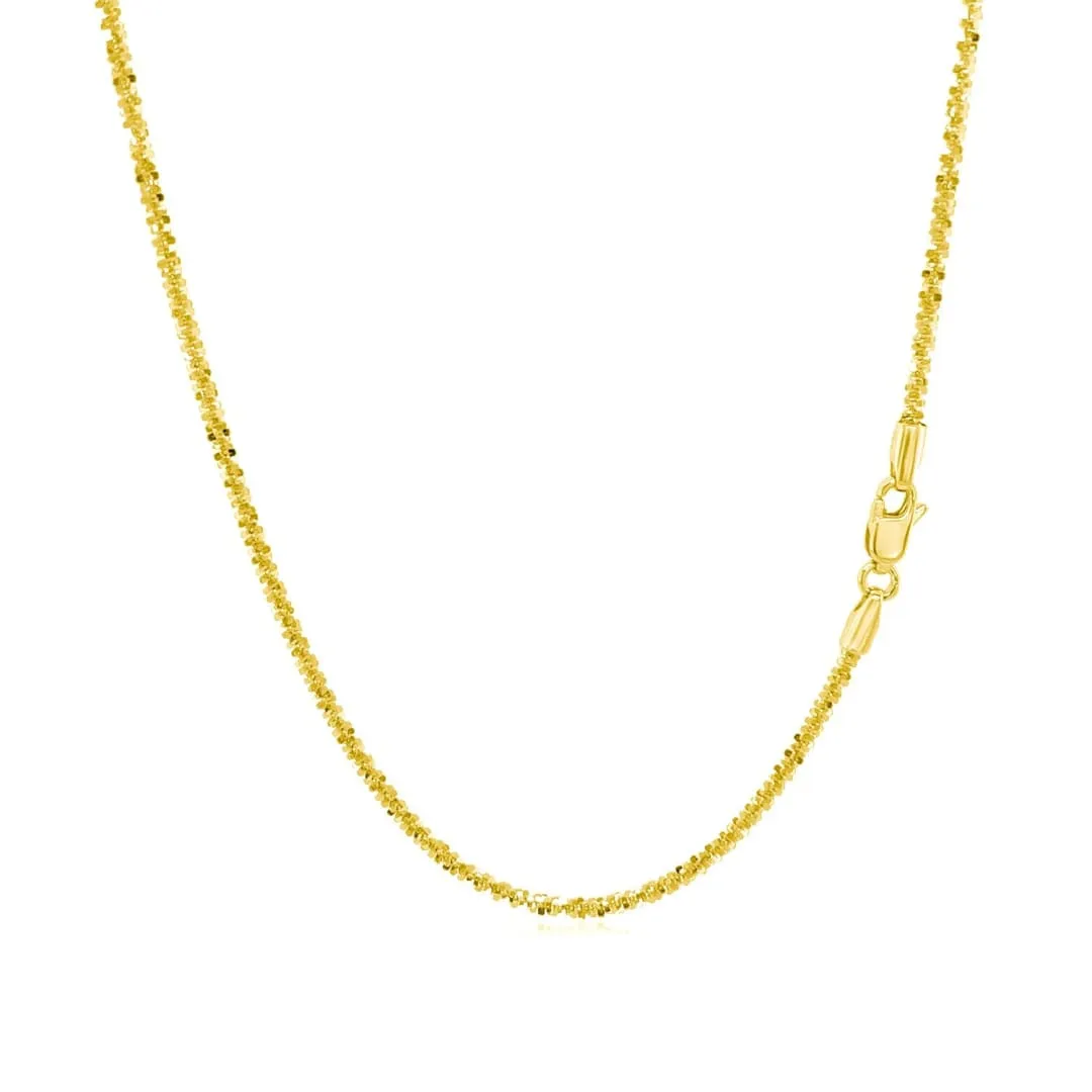 10k Yellow Gold Sparkle Chain 1.5mm