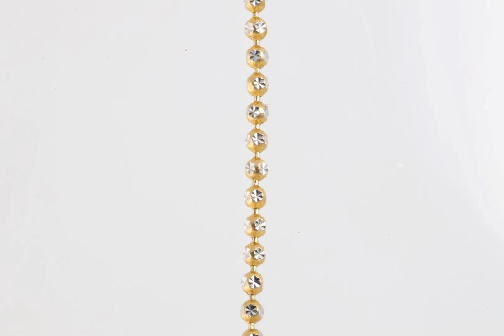 18'' 14k Two Tone Gold Beaded Chain (6.32g.)