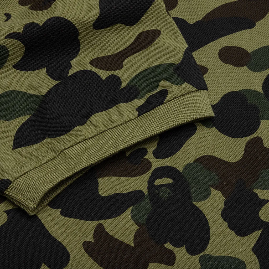 1st Camo One Point Relaxed Fit Polo - Green