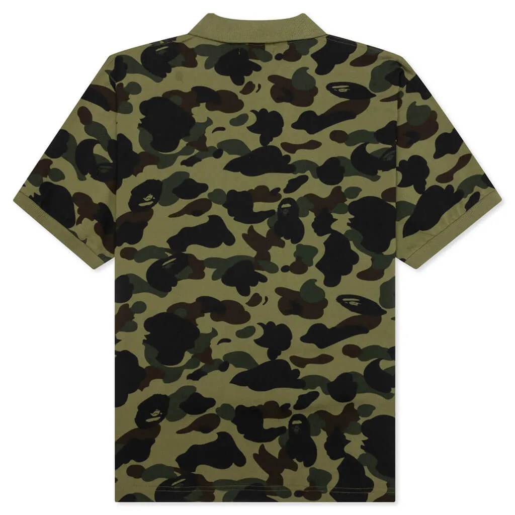 1st Camo One Point Relaxed Fit Polo - Green