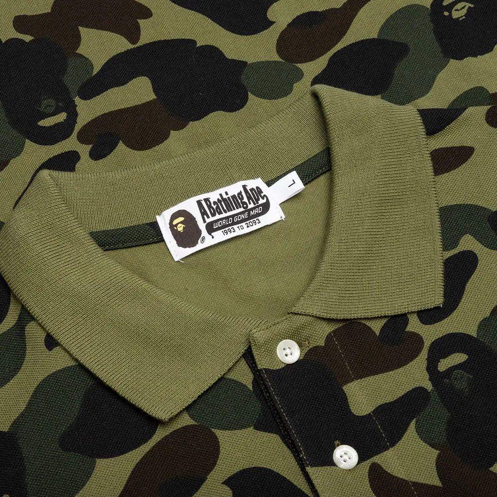 1st Camo One Point Relaxed Fit Polo - Green