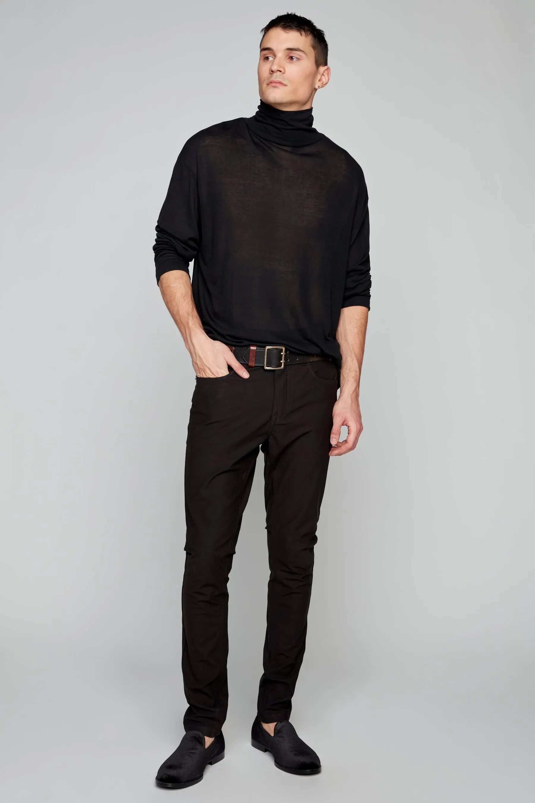 5 Pocket Slim Fit Pants - Black