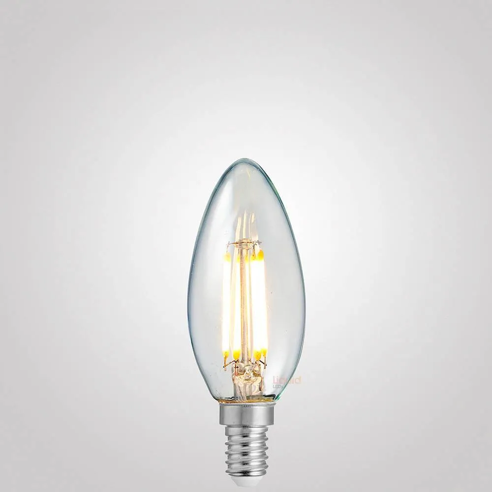 6W Candle LED Bulb E14 Clear in Warm White