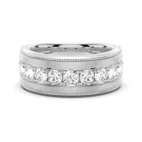 9mm Moissanite Men's Wedding Band