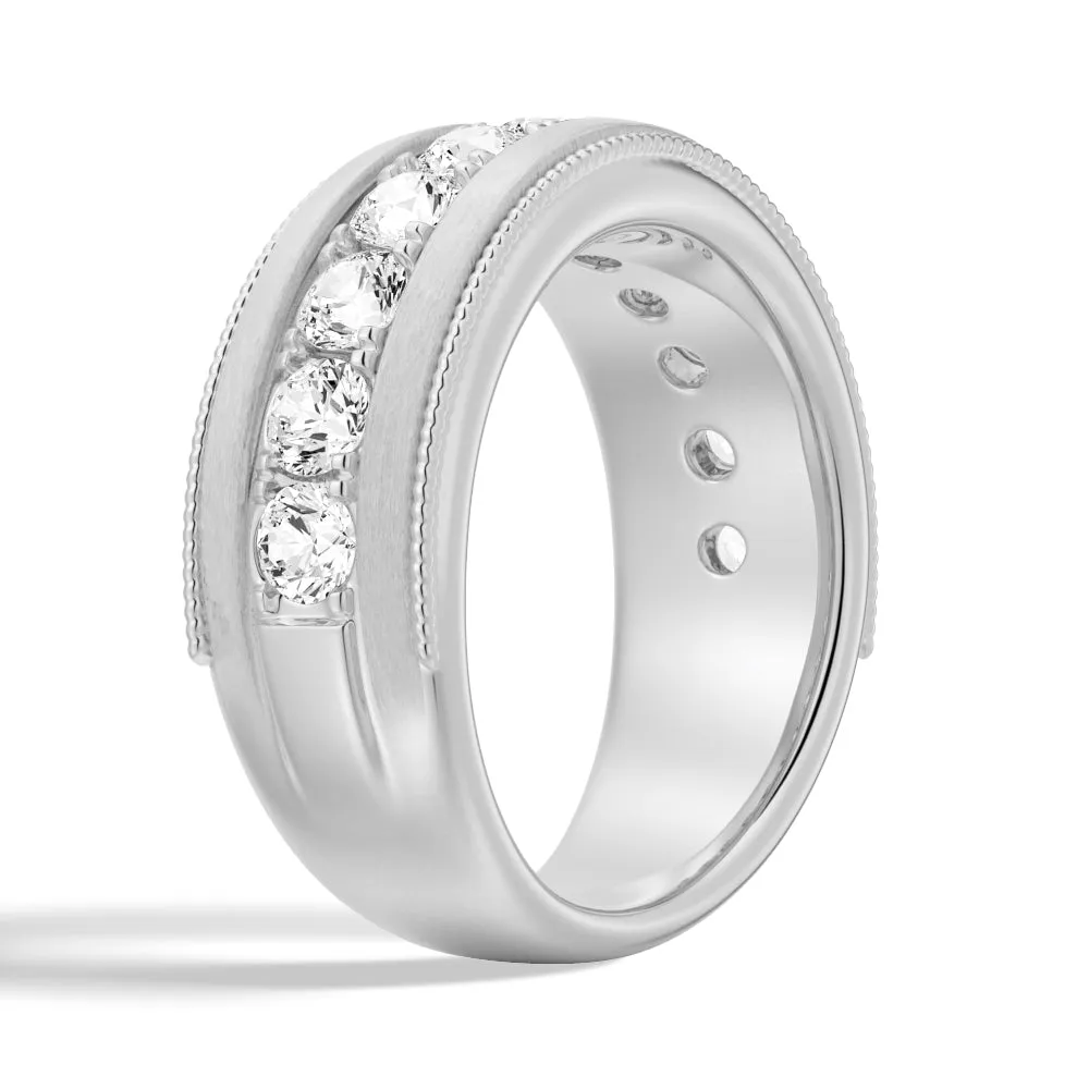 9mm Moissanite Men's Wedding Band