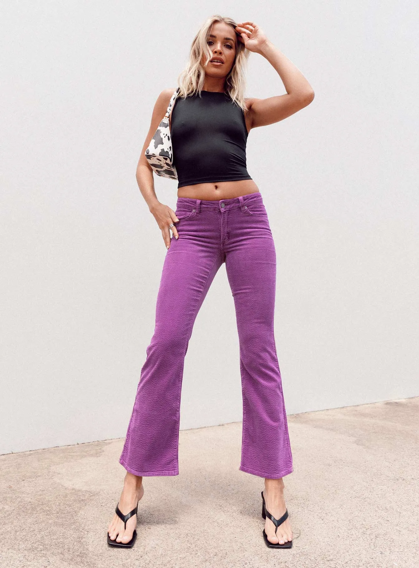 Abrand 99 Low Boot Violet Cord Jeans Purple