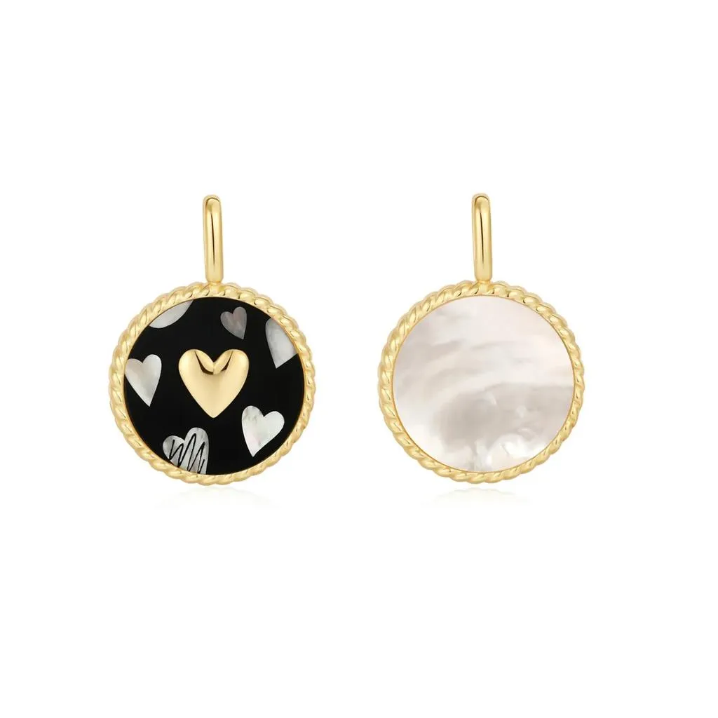 Ania Haie Heart Enamel & Mother of Pearl Charm Pendant