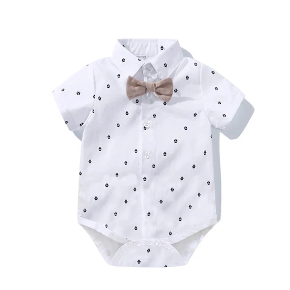 Baby Boy Khaki Birthday Wedding Outfit