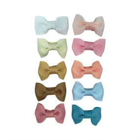 Baby Wisp Charlotte Bow Snap Clips 10pk - Cielo