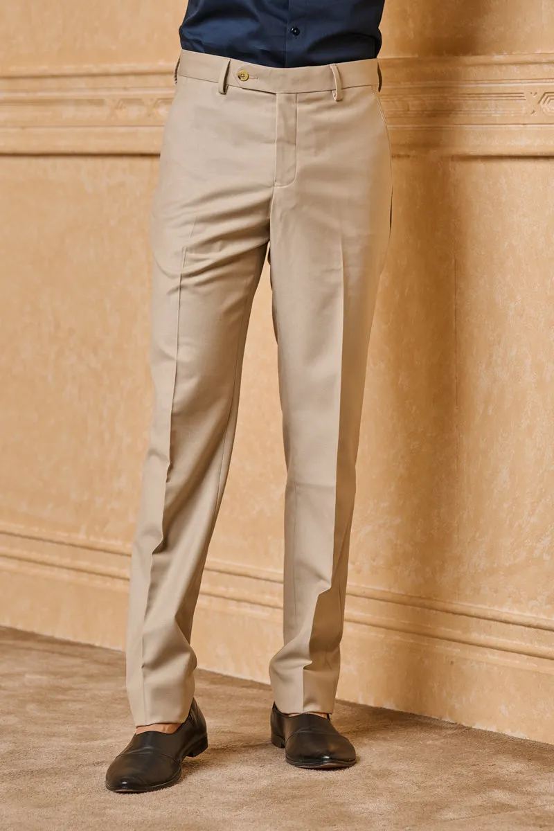 Beige Formal Trouser