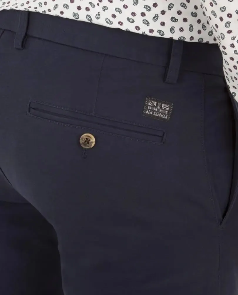 Ben Sherman Slim Stretch Chinos Navy