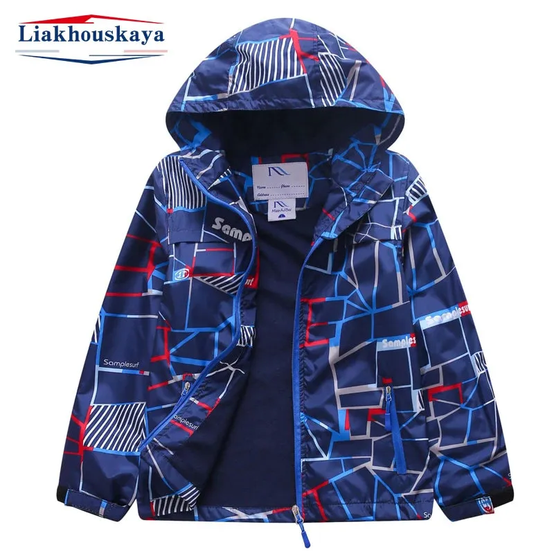 Boys 2024 Spring Camouflage Windproof Jacket