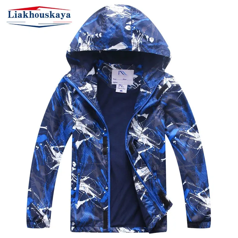 Boys 2024 Spring Camouflage Windproof Jacket