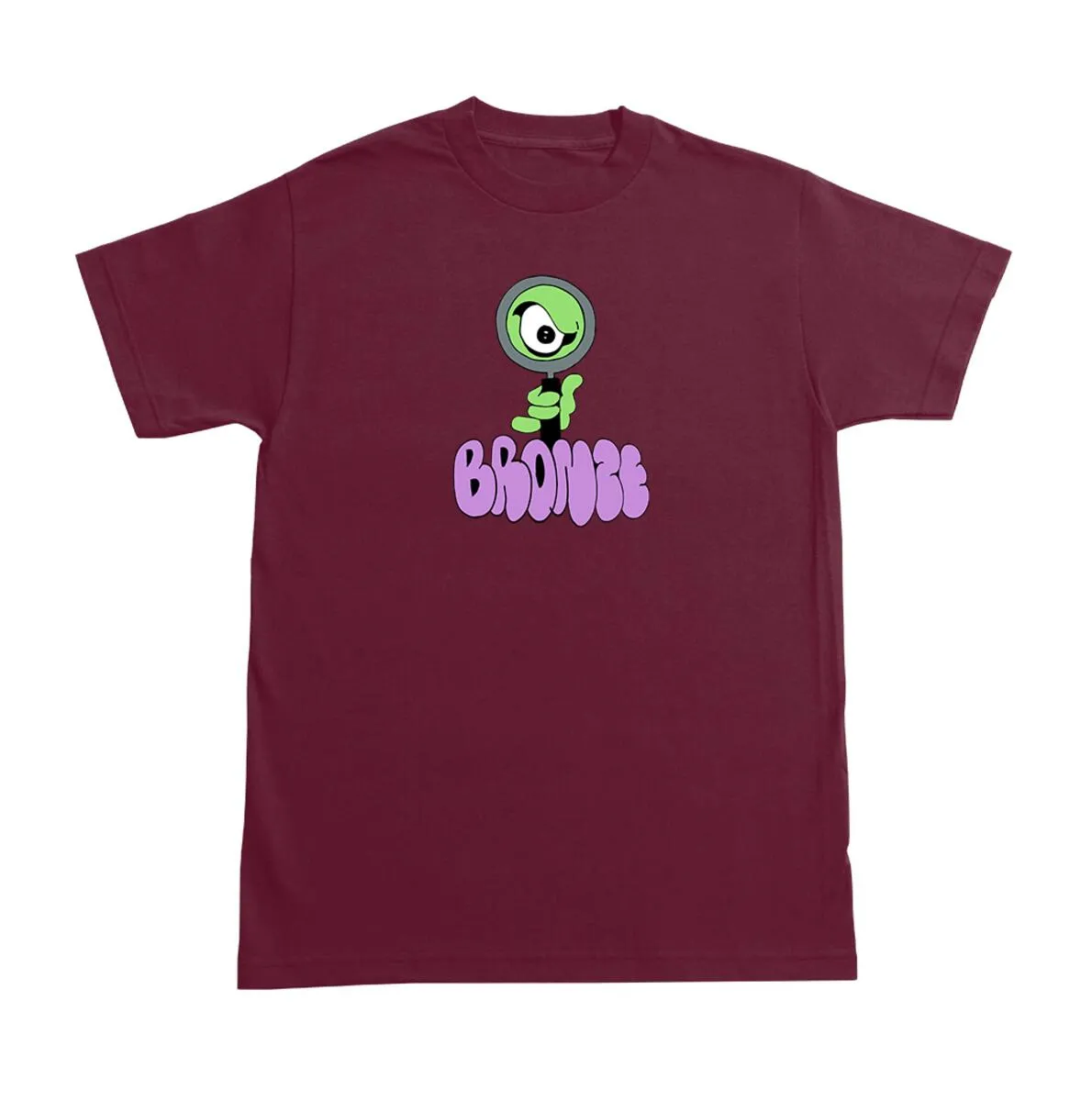 Bronze 56k Magnify T-Shirt - Burgundy