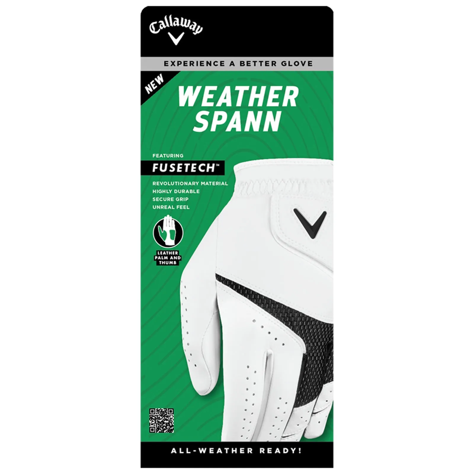 Callaway Mens Weather Spann RIGHT Hand Glove (2 Pack)