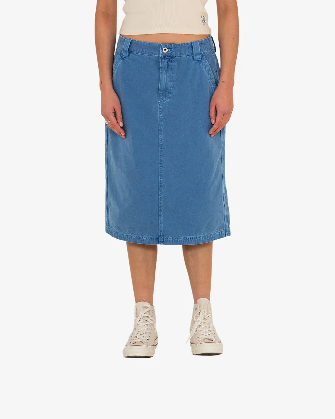 Canvas Irene Skirt - Overdyed Light Indigo