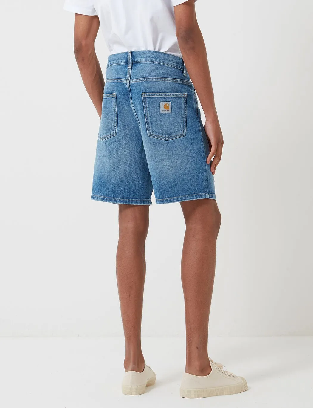 Carhartt-WIP Newel Denim Shorts - Blue, Worn Bleached