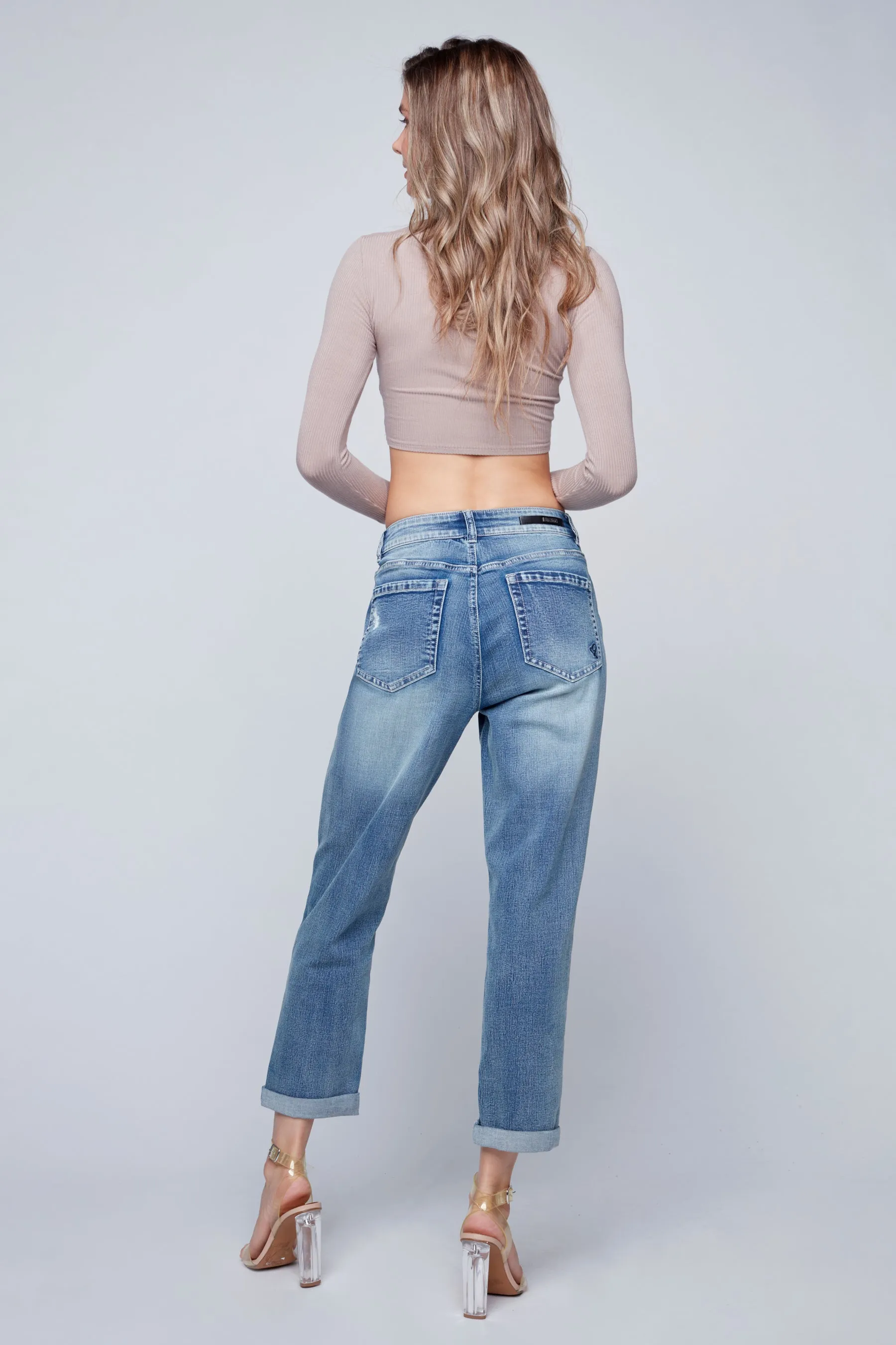 CHARLIE - Boyfriend Jeans - Vintage Light Blue Wash