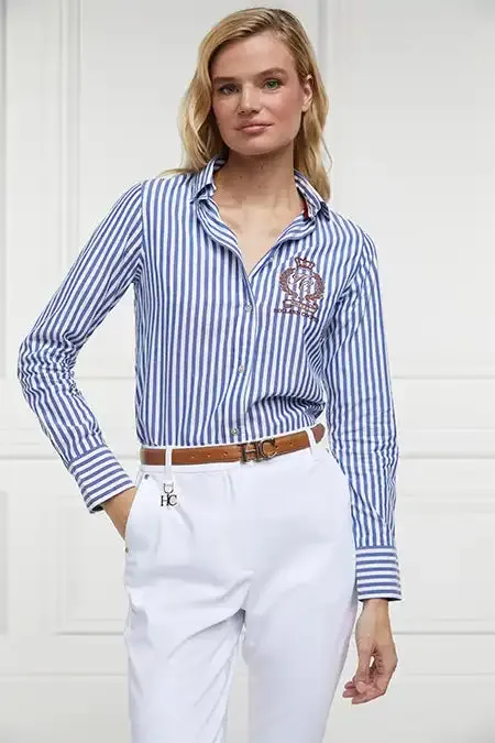 Classic Button Down Shirt (Navy Stripe)