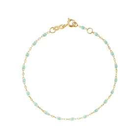 Classic Gigi Jade bracelet, Yellow Gold, 7.5"