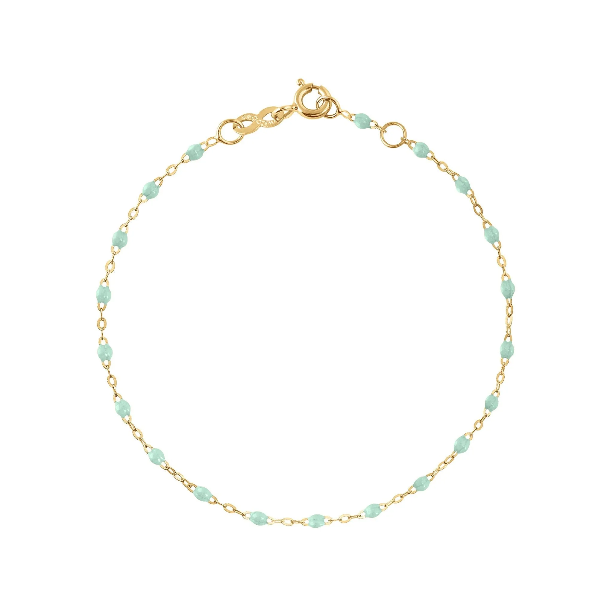 Classic Gigi Jade bracelet, Yellow Gold, 7.5"