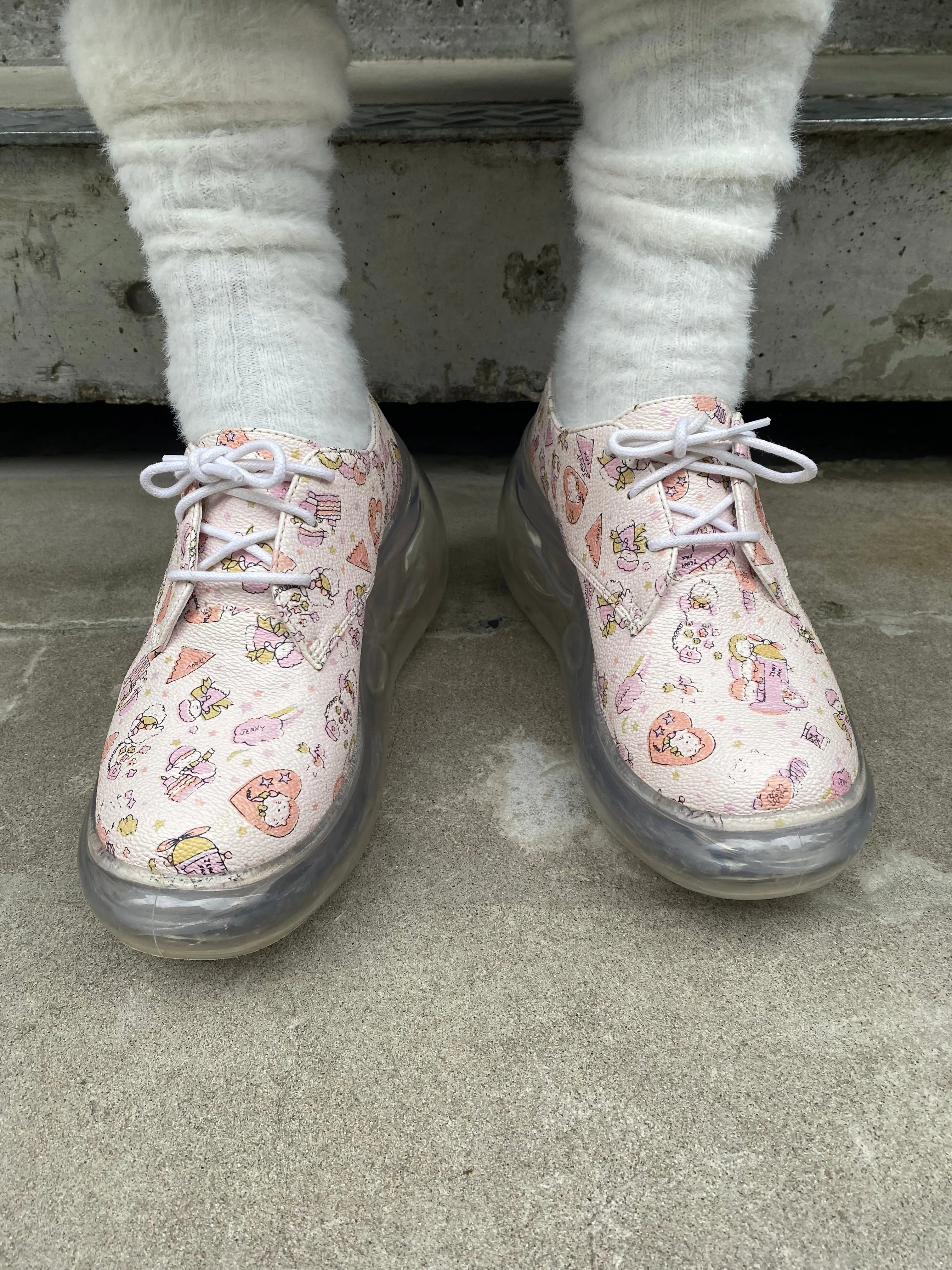 Classic Print Shoes / Pink Cartoon