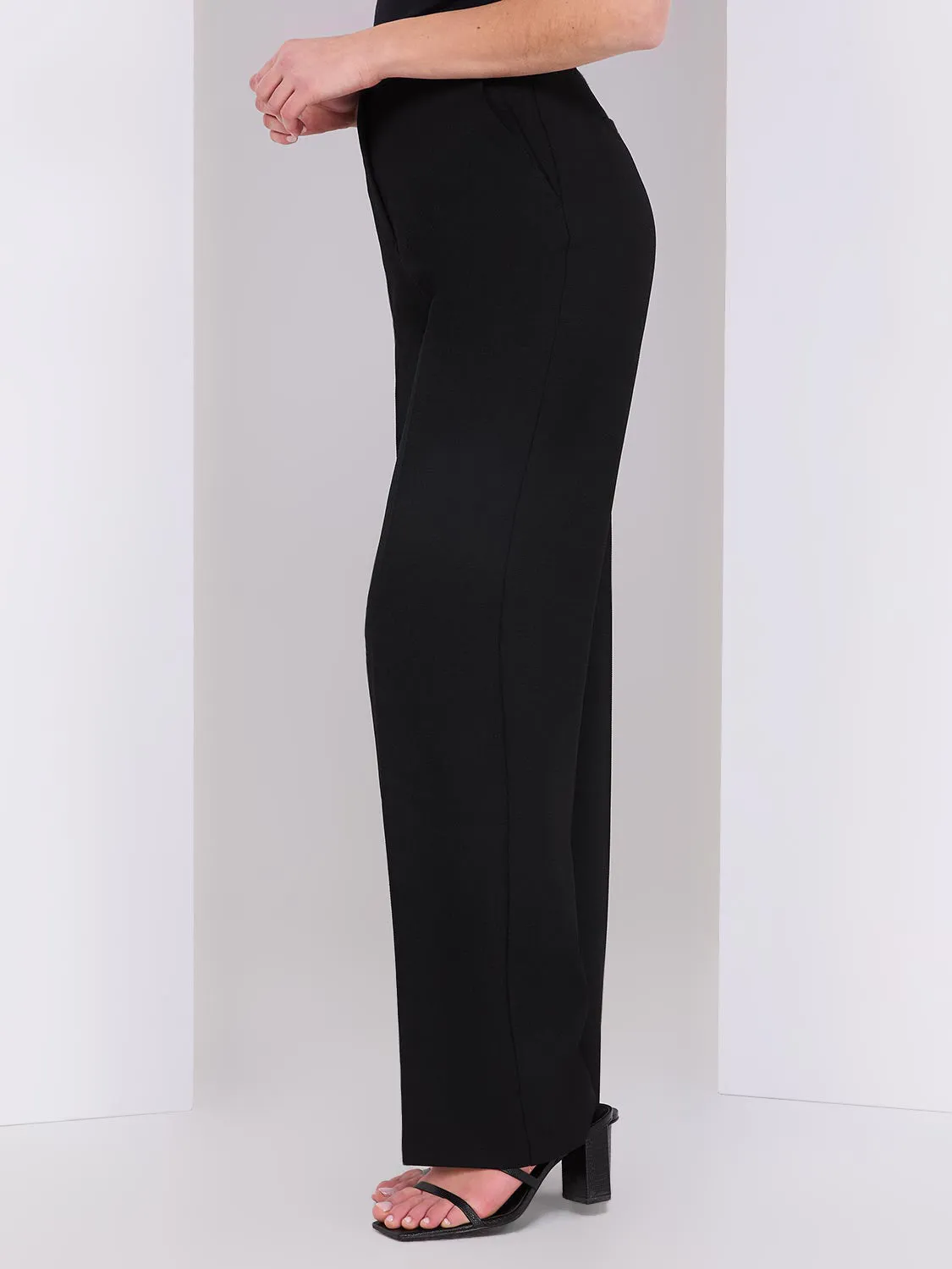 Classic Rise Wide-Leg Trousers