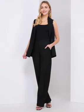 Classic Rise Wide-Leg Trousers