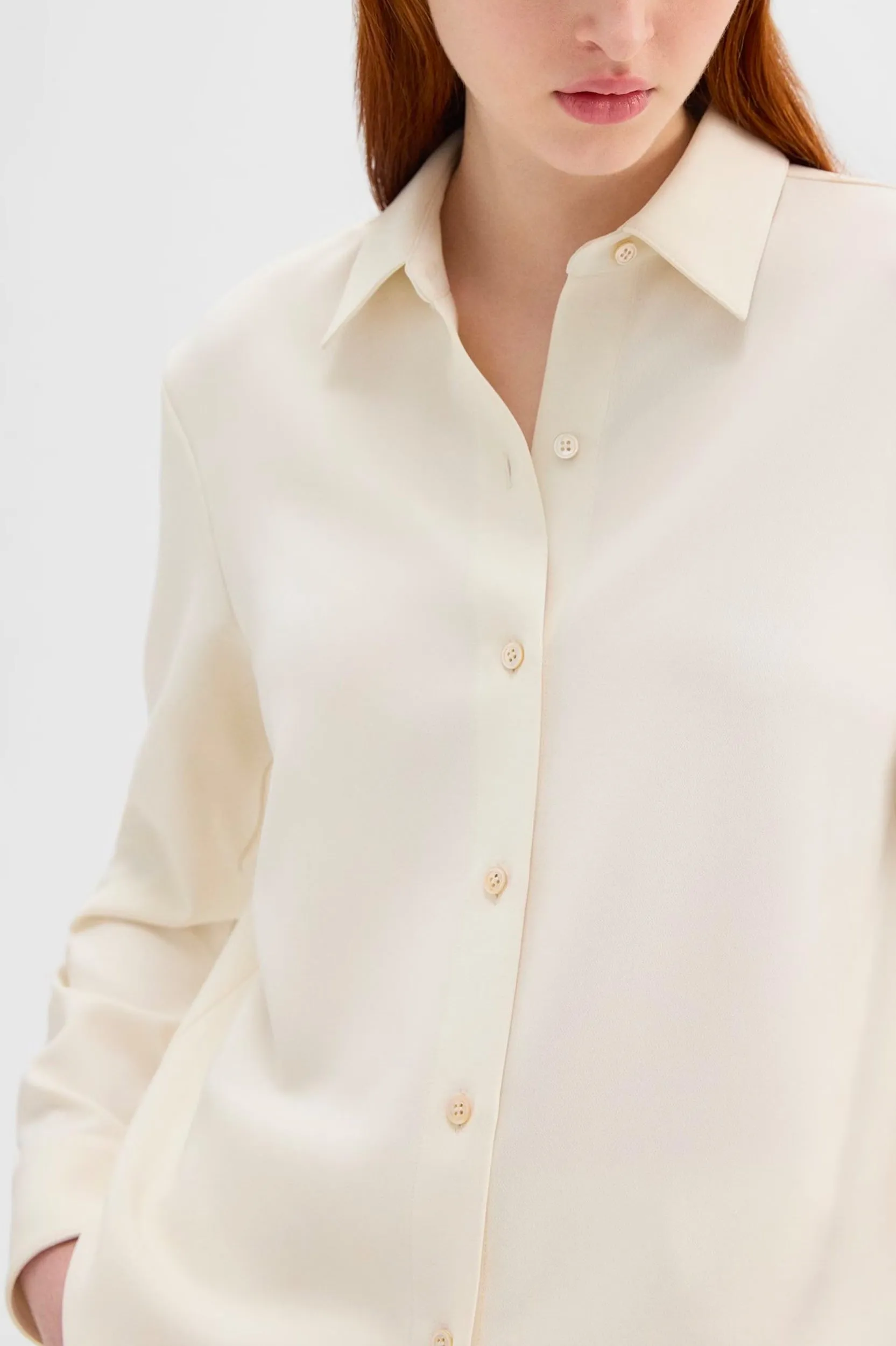 Classic Straight Shirt in Rice