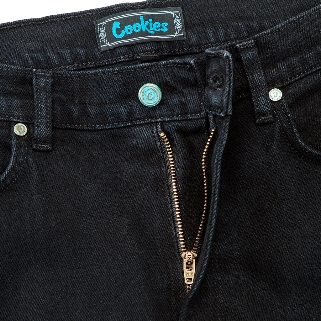 Cookies Skinny Fit 5 Pocket Black Denim Jeans