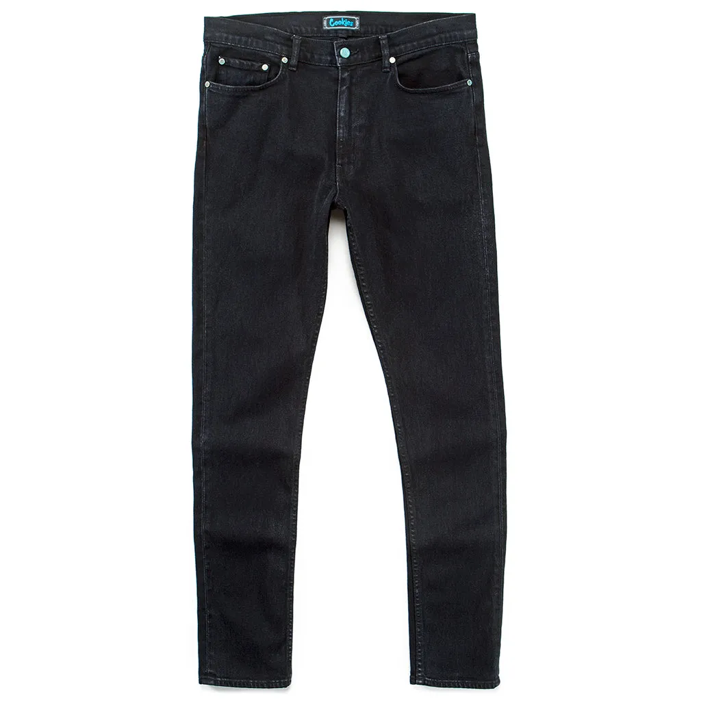 Cookies Skinny Fit 5 Pocket Black Denim Jeans