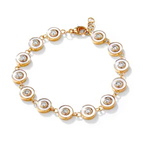 Cosmic Mother of Pearl Diamond Bracelet