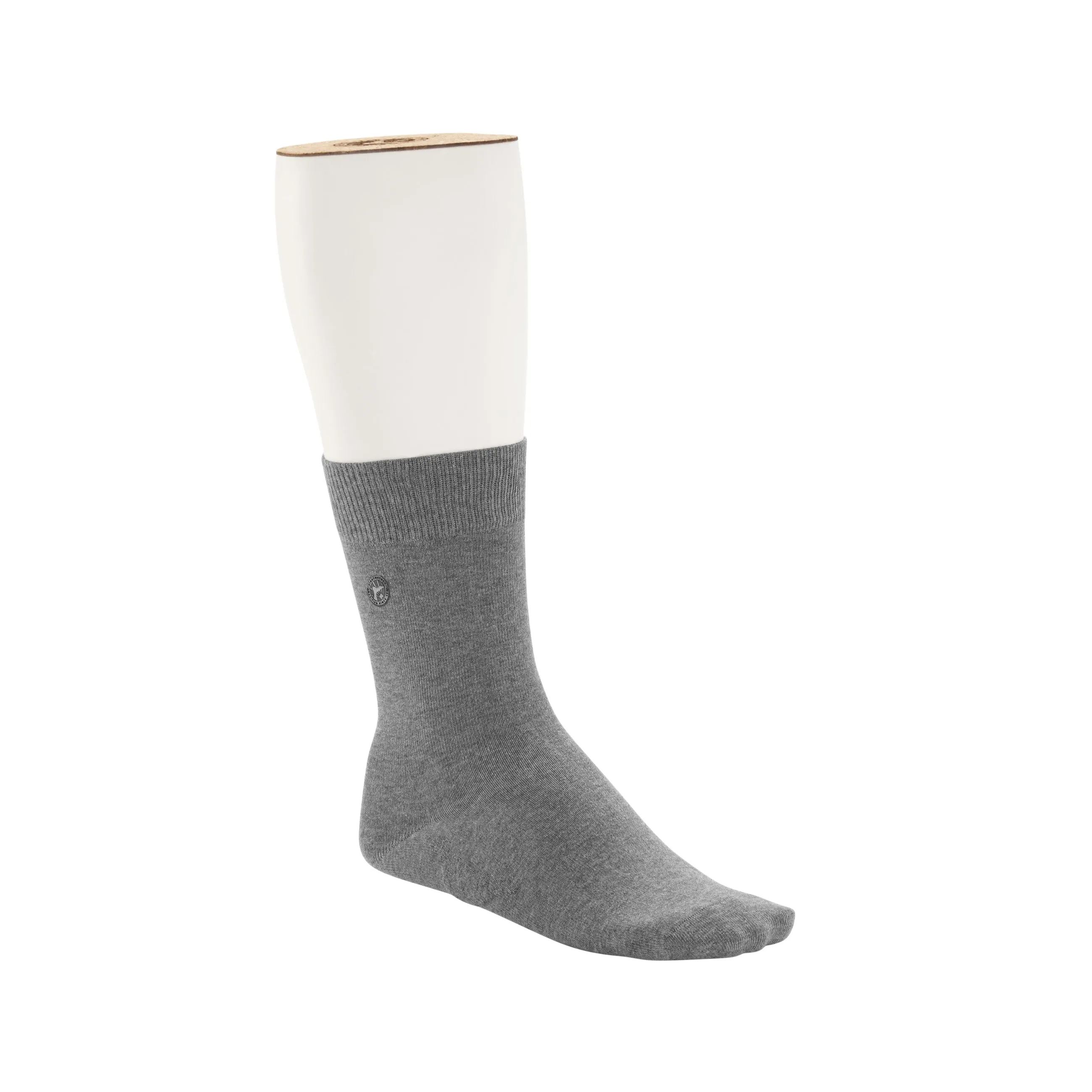 Cotton Sole Socks Men Mid Grey Melange