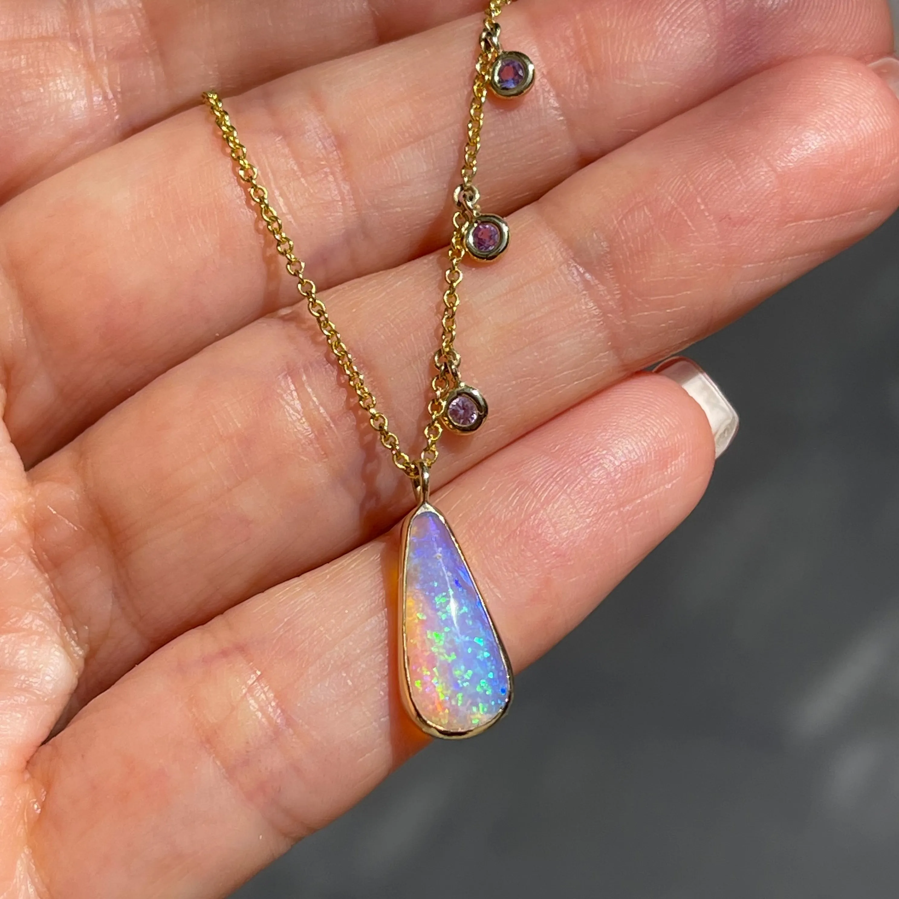 Dawn's Light Australian Opal Necklace