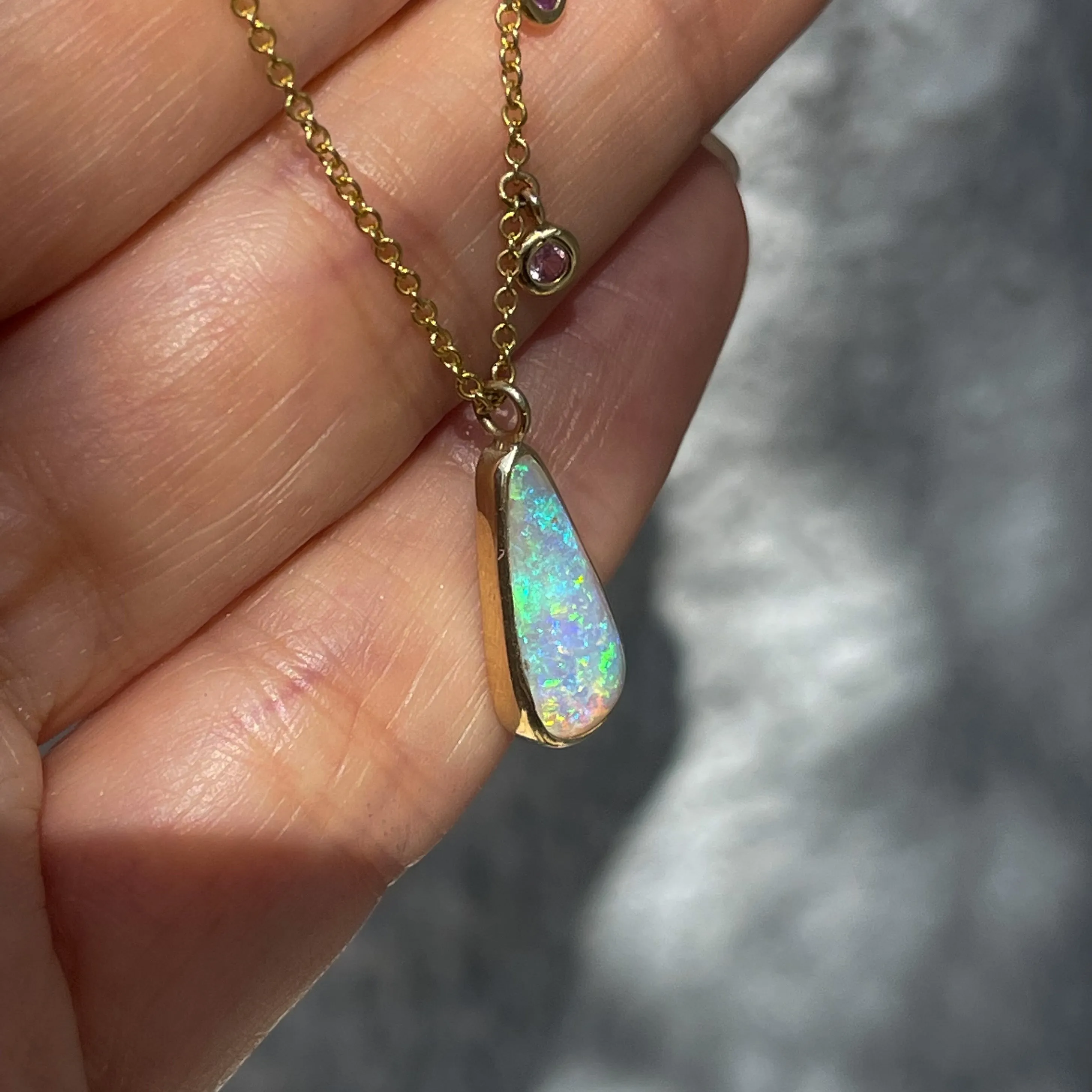 Dawn's Light Australian Opal Necklace