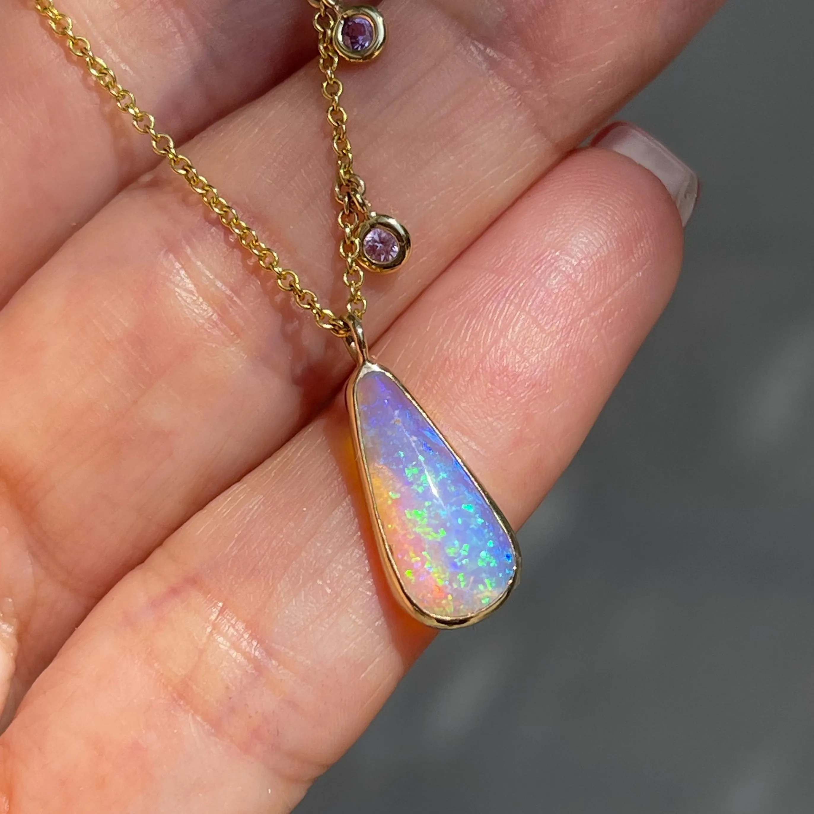 Dawn's Light Australian Opal Necklace