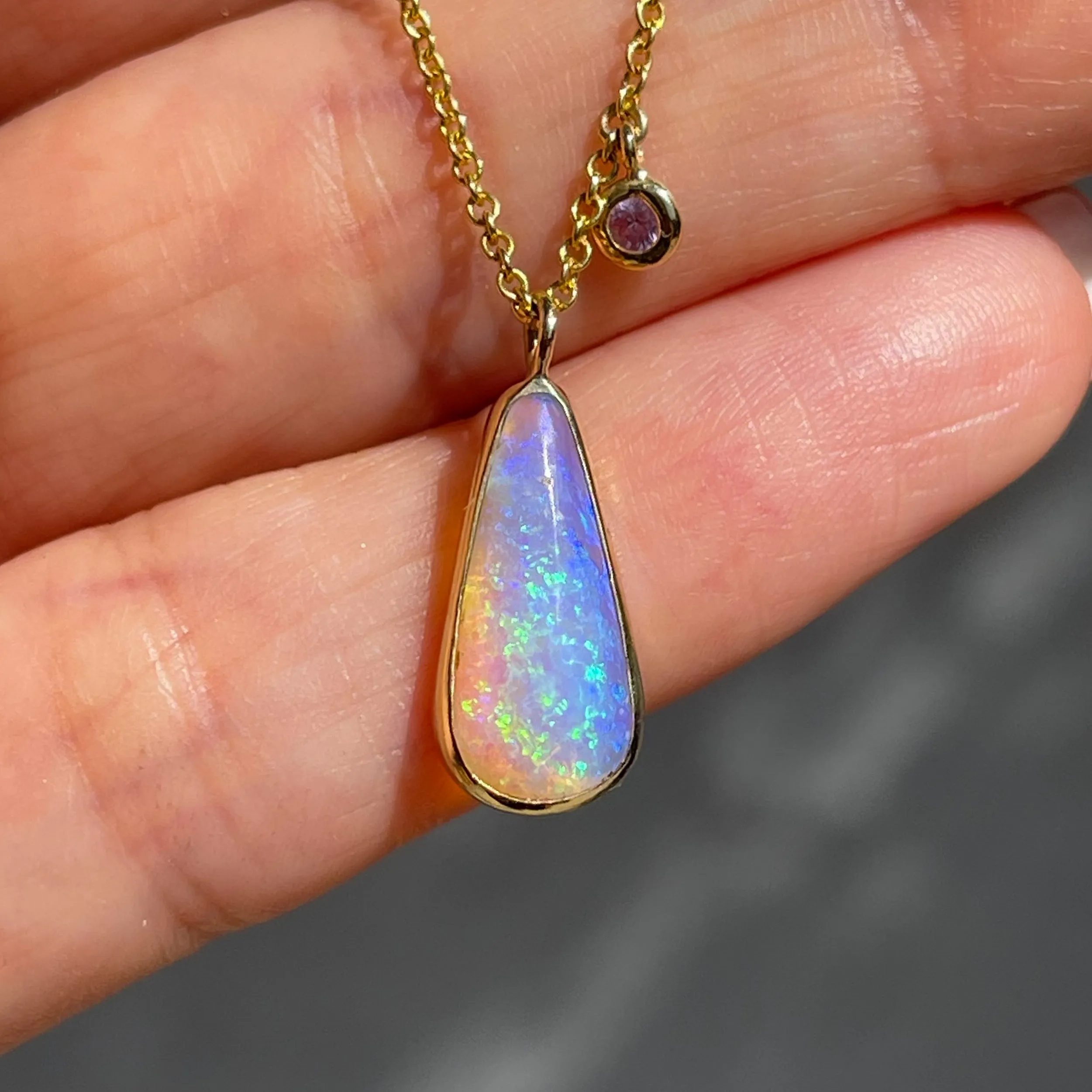 Dawn's Light Australian Opal Necklace