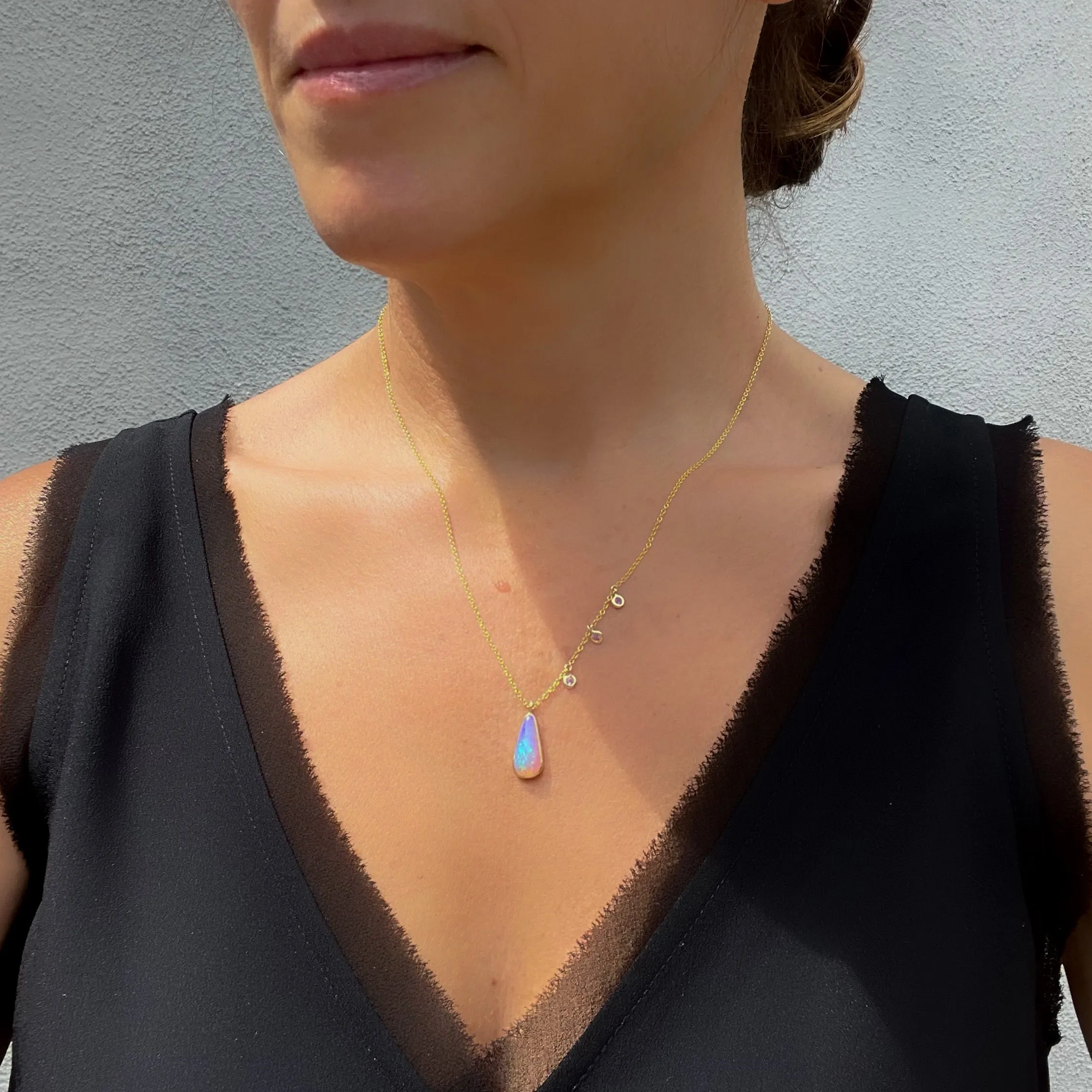 Dawn's Light Australian Opal Necklace