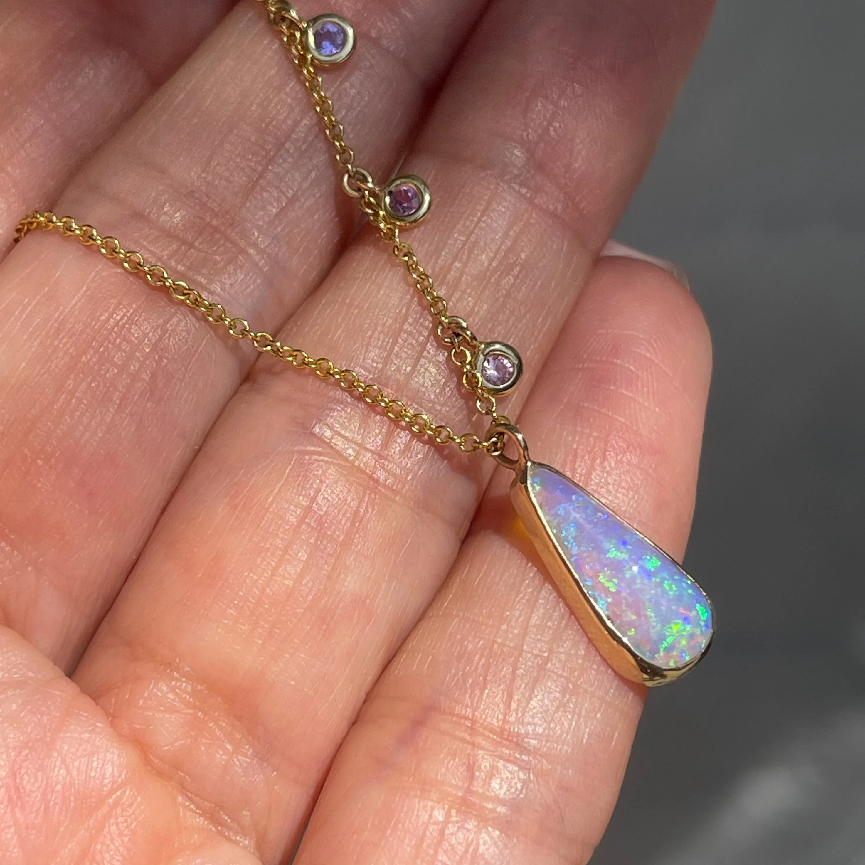 Dawn's Light Australian Opal Necklace