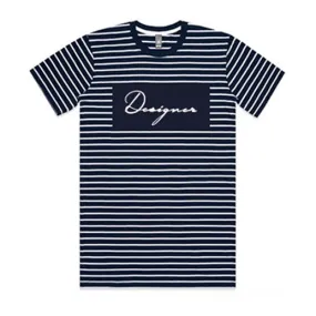 DESIGNER STRIPED TEE NVY