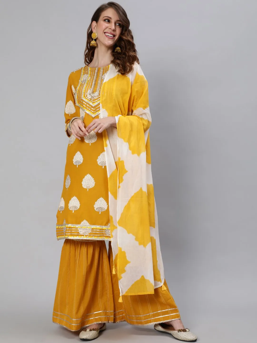 Designer Yellow Kurta Set