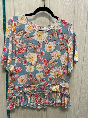 Floral Print Top Short Sleeve Jodifl, Size S