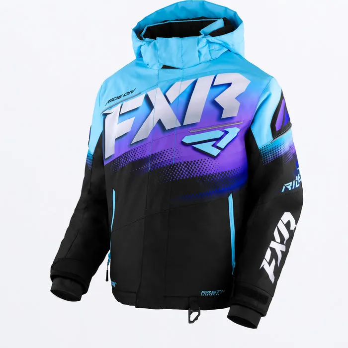 FXR Youth Boost Jacket Black/Sky-Purple Fade