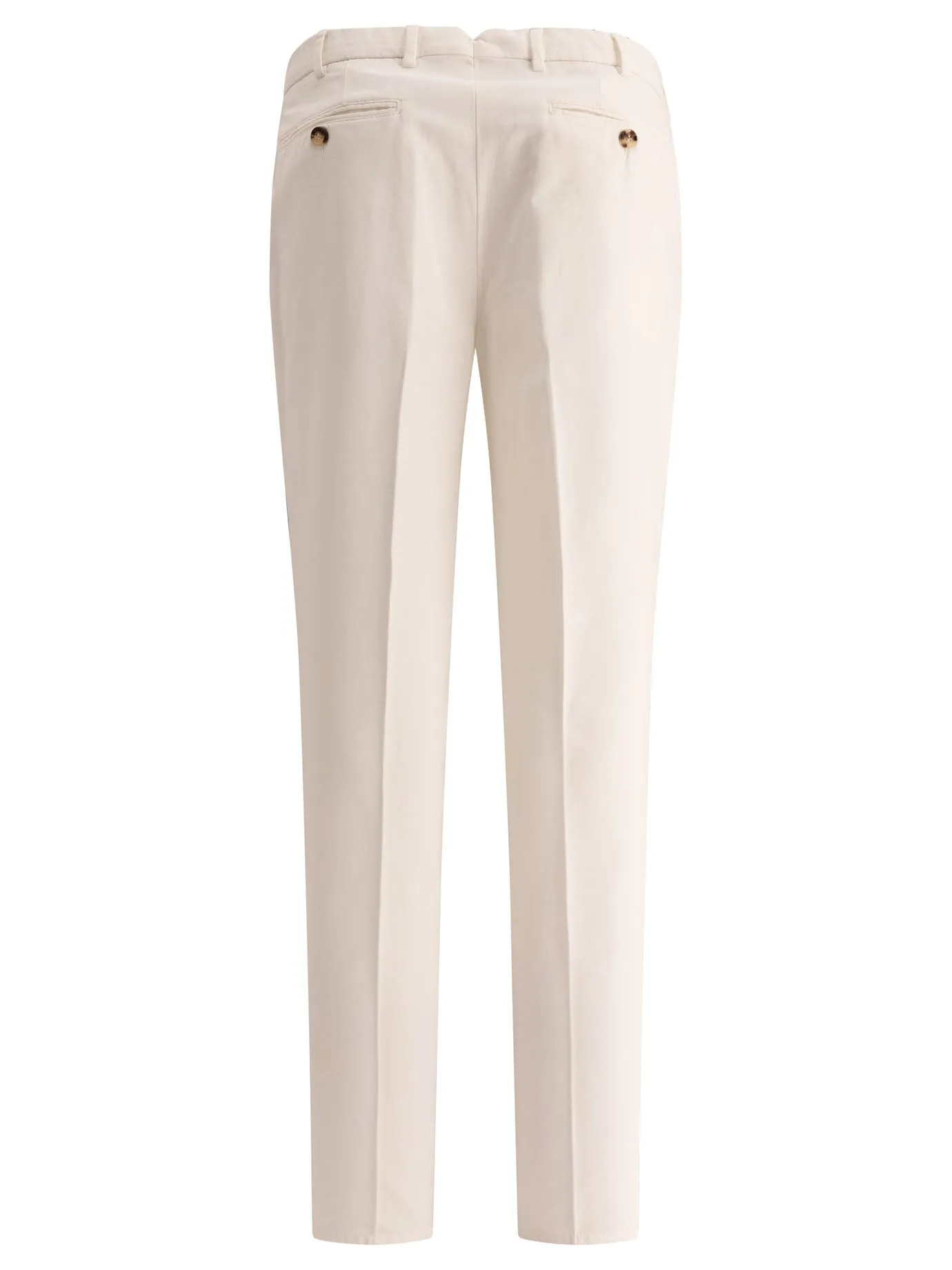 GARMENT-DYED TROUSERS IN TWISTED COTTON GABARDINE