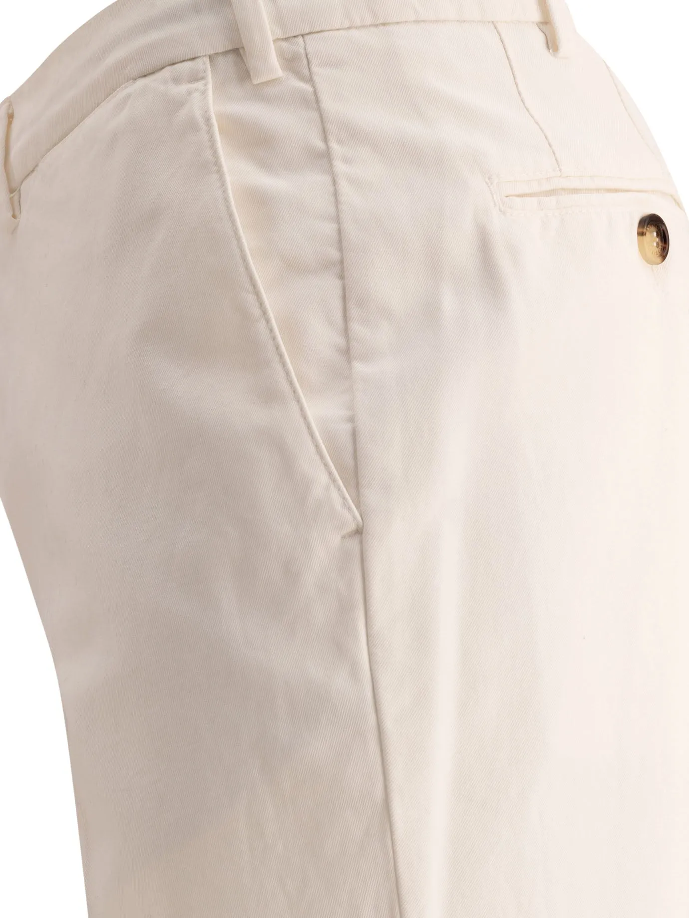 GARMENT-DYED TROUSERS IN TWISTED COTTON GABARDINE