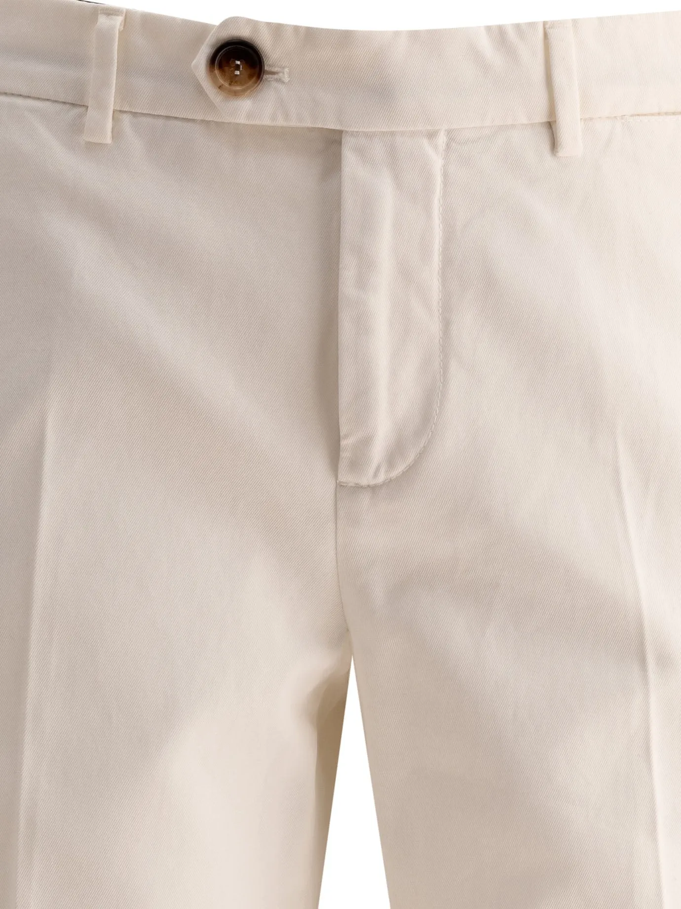 GARMENT-DYED TROUSERS IN TWISTED COTTON GABARDINE