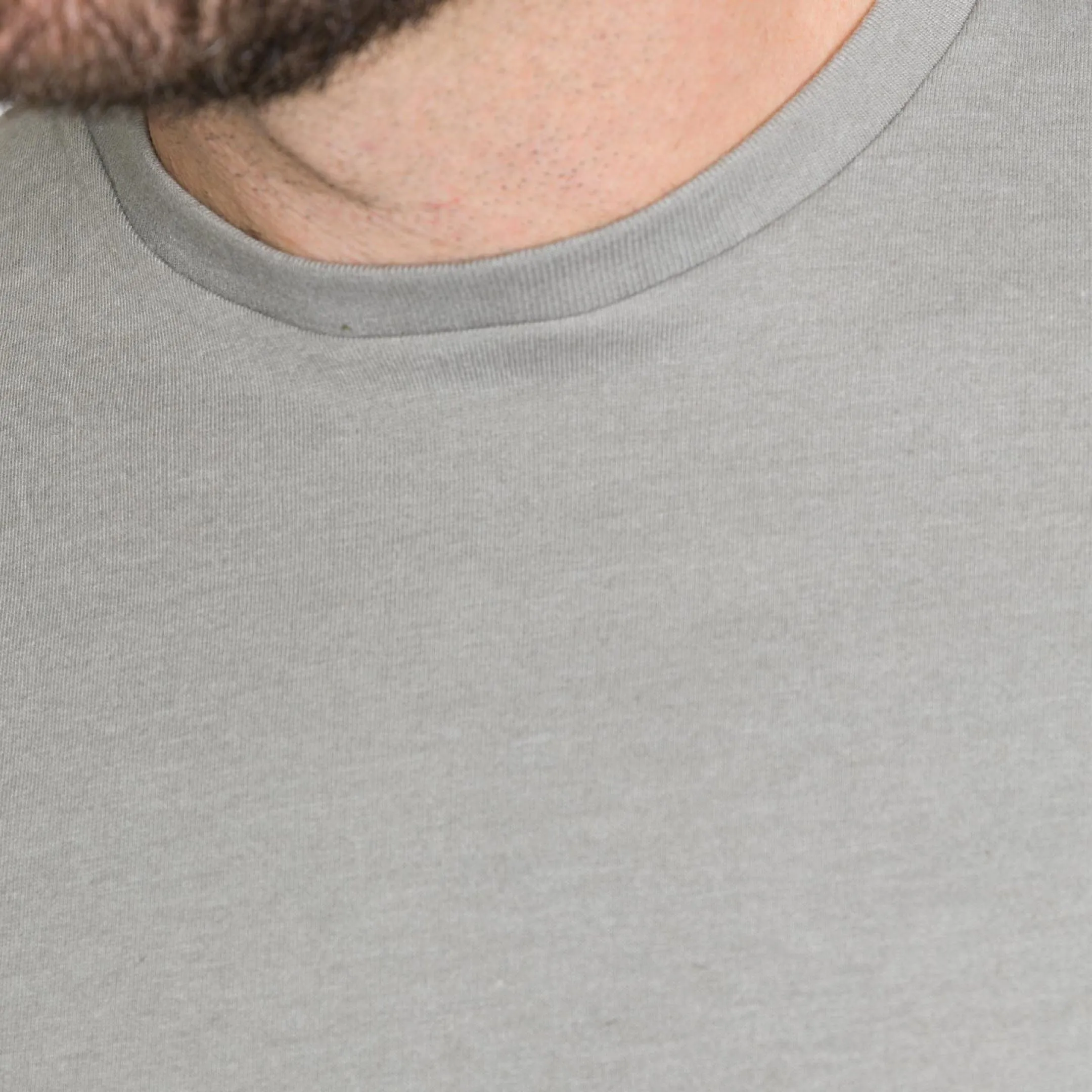 Heather Light Grey Crew Neck Tee