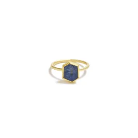 Hexagon Sapphire Slice Ring