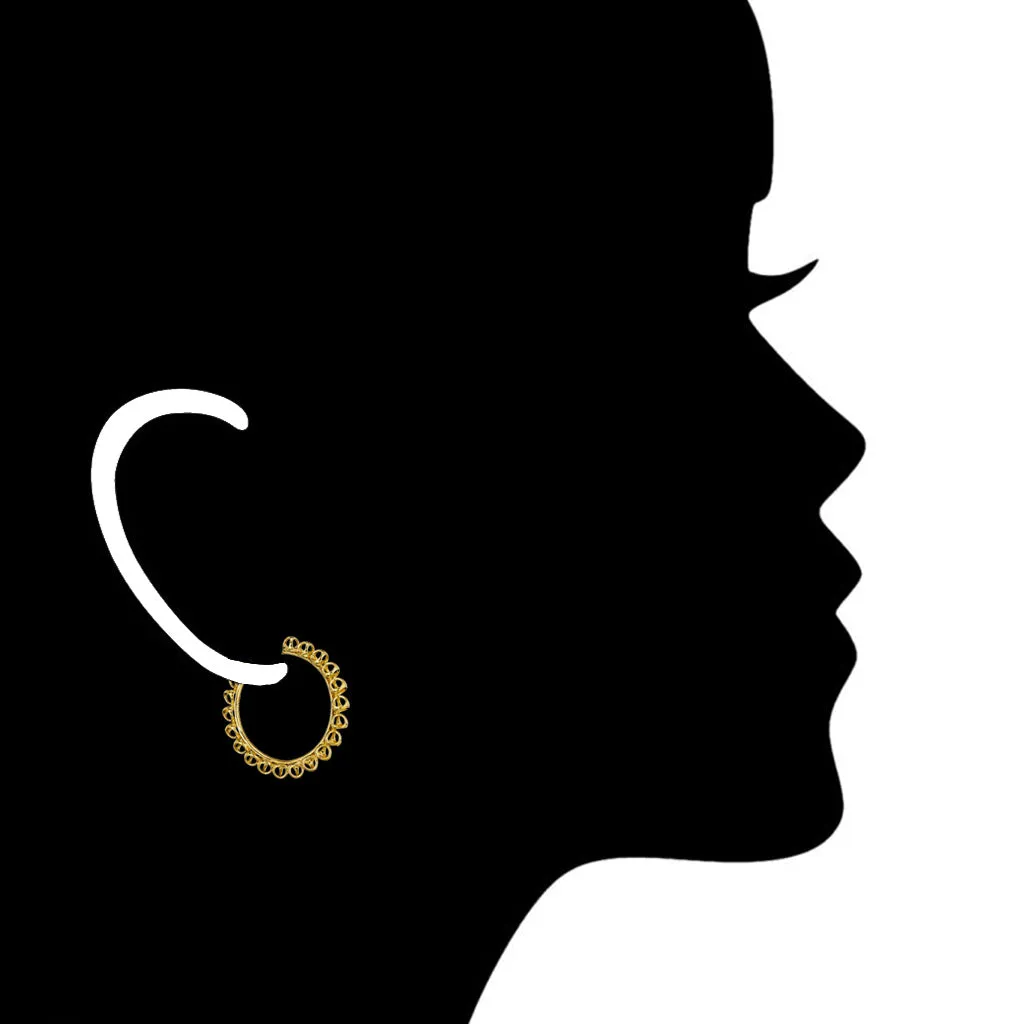 Icona Medium Hoop Earrings in Sterling Silver plated with 18k Gold